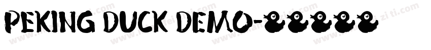 Peking Duck DEMO字体转换